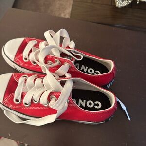 Converse Kids Red and White Sneakers